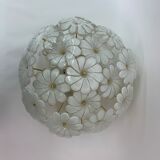 Murano glass flower italian ceiling lamp , 1970’s