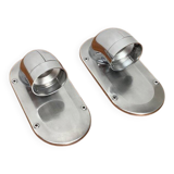 Vintage Danish Pipeline wall lamps by Ole Pless Jørgensen for Nordisk Solar, set of 2.