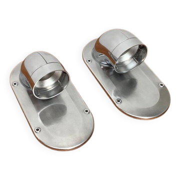 Paire d'appliques Pipeline par Ole Pless Jørgensen pour Nordisk Solar, Danemark 1970