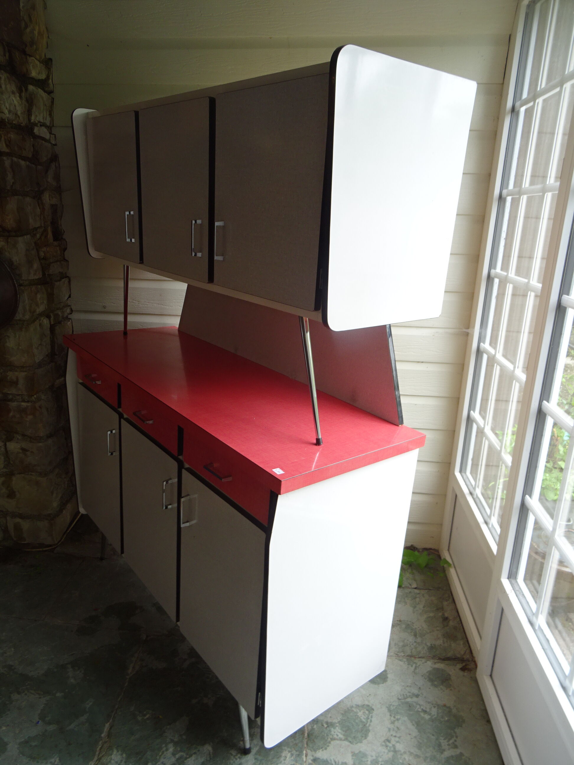 Red formica buffet