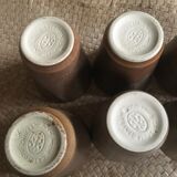 Series of 6 cups of sandstone