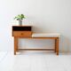 Chaise Gossip scandinave vintage avec tiroir