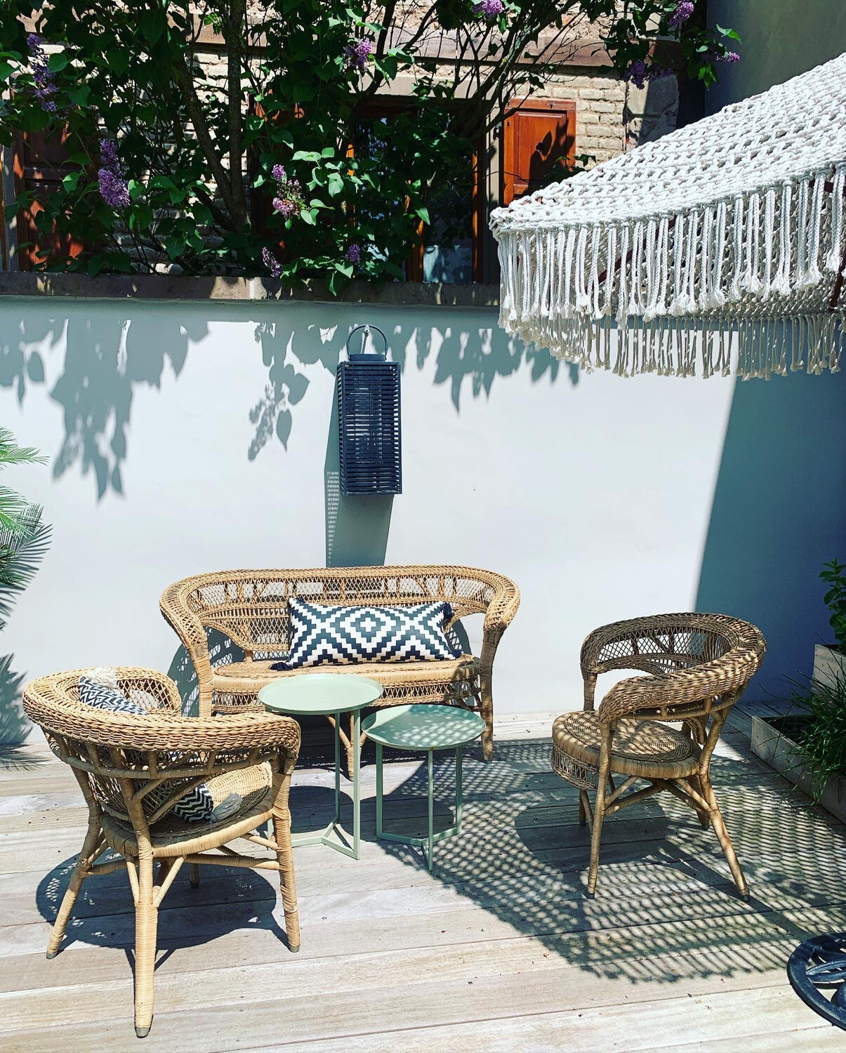 Vintage rattan garden furniture