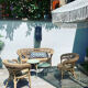 Salon de jardin rotin vintage