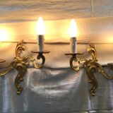 Paire d'appliques en bronze style Louis XV