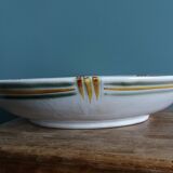 Keraluc Quimper oval flat salad bowl signed Yvonne Pennec