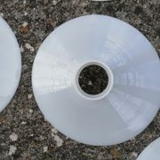 White opaline lampshade from the 1940s