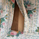 /Art Deco wardrobe with mirror in carved solid oak from the 20s/30s