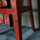 Vintage industrial stool made of recycled sheet metal