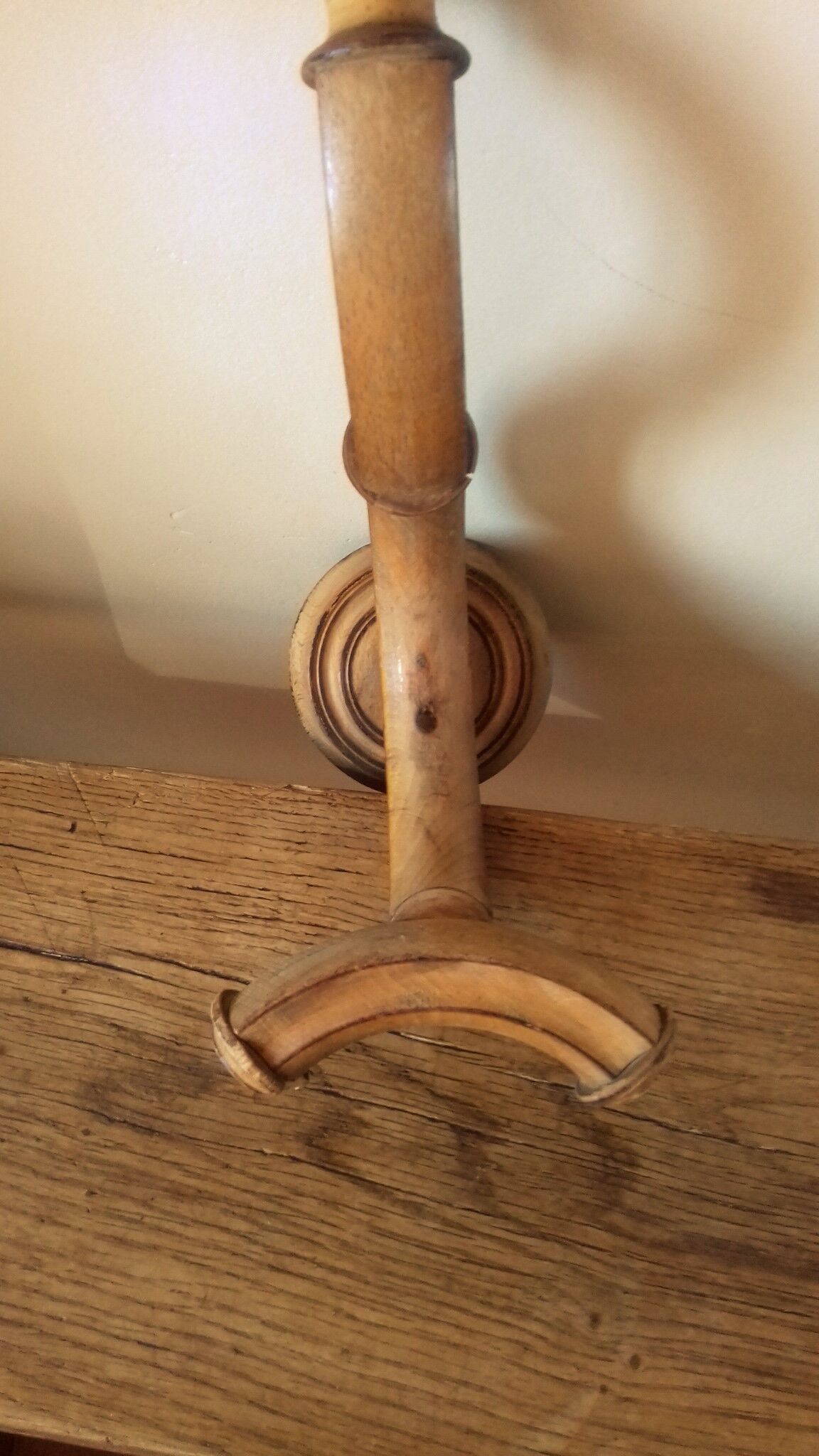 Coat holder vintage light wood
