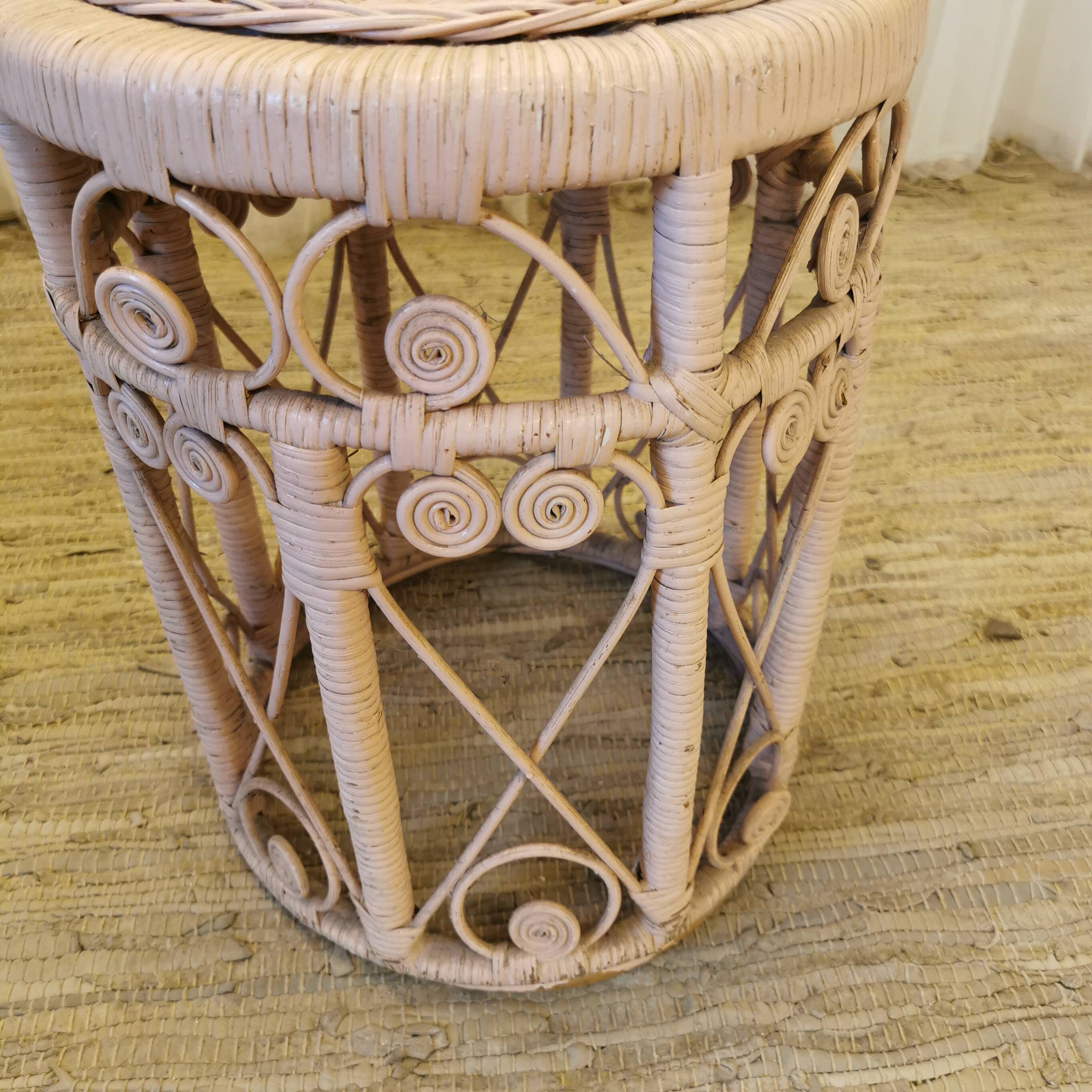 Rattan end table