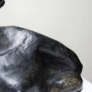 20th-century ceramic bust of a woman, an unidentified piece of art.