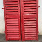 Pair of red shutters