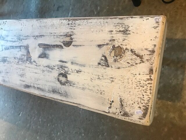 White patinated bench