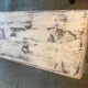 White patinated bench