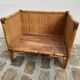 Fauteuil vintage en rotin et bambou