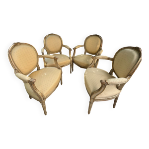 4 fauteuils cabriolet - style louis