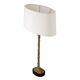 Paire de lampes de table, finition laiton patiné et base en granit noir, belle qualité et style recherché