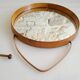 Round teak mirror by Uno and Osten Kristiansson for Luxus Vittsjö, Sweden.