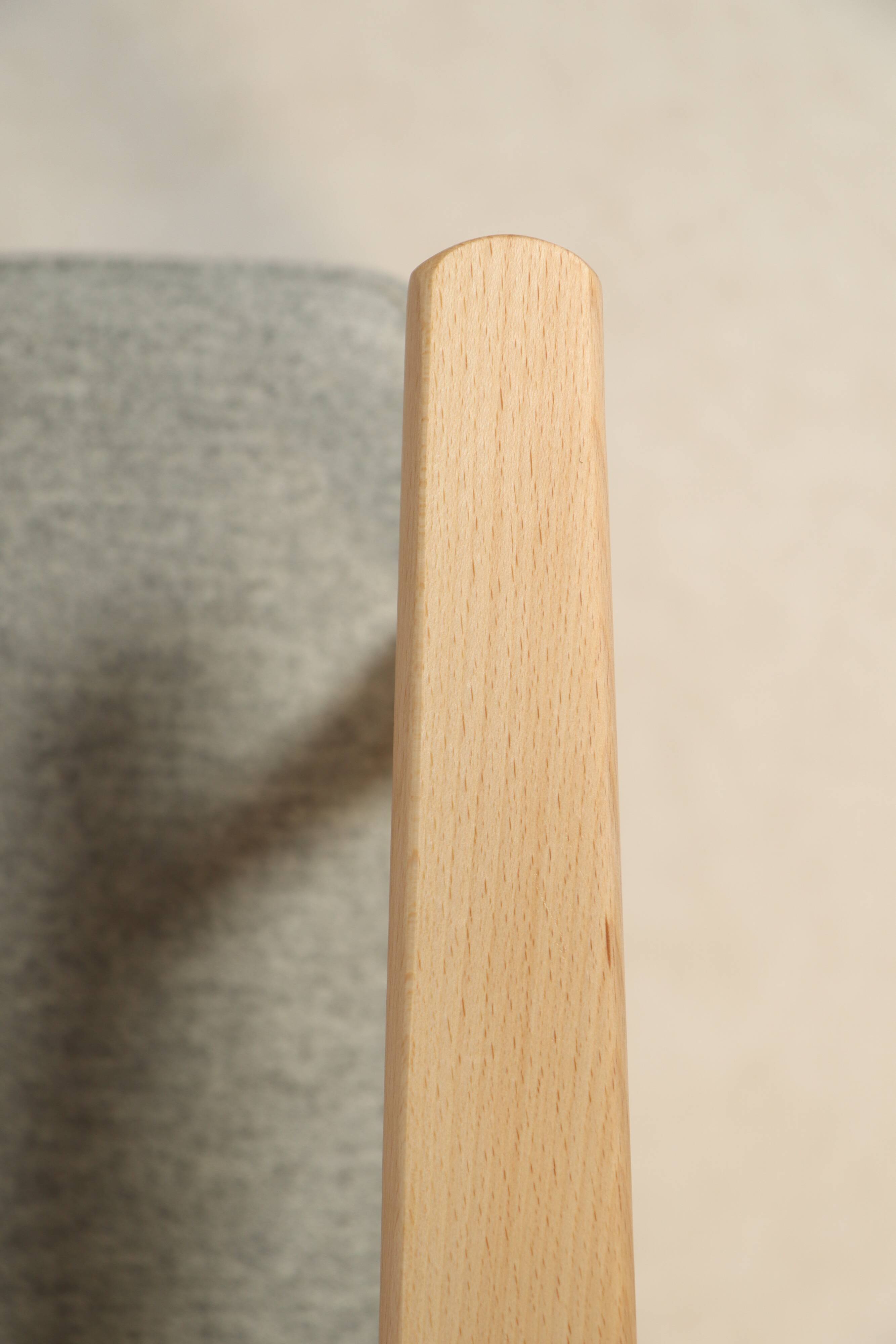 Fauteuil Vintage Gris Clair Design Scandinave Revêtement Laine