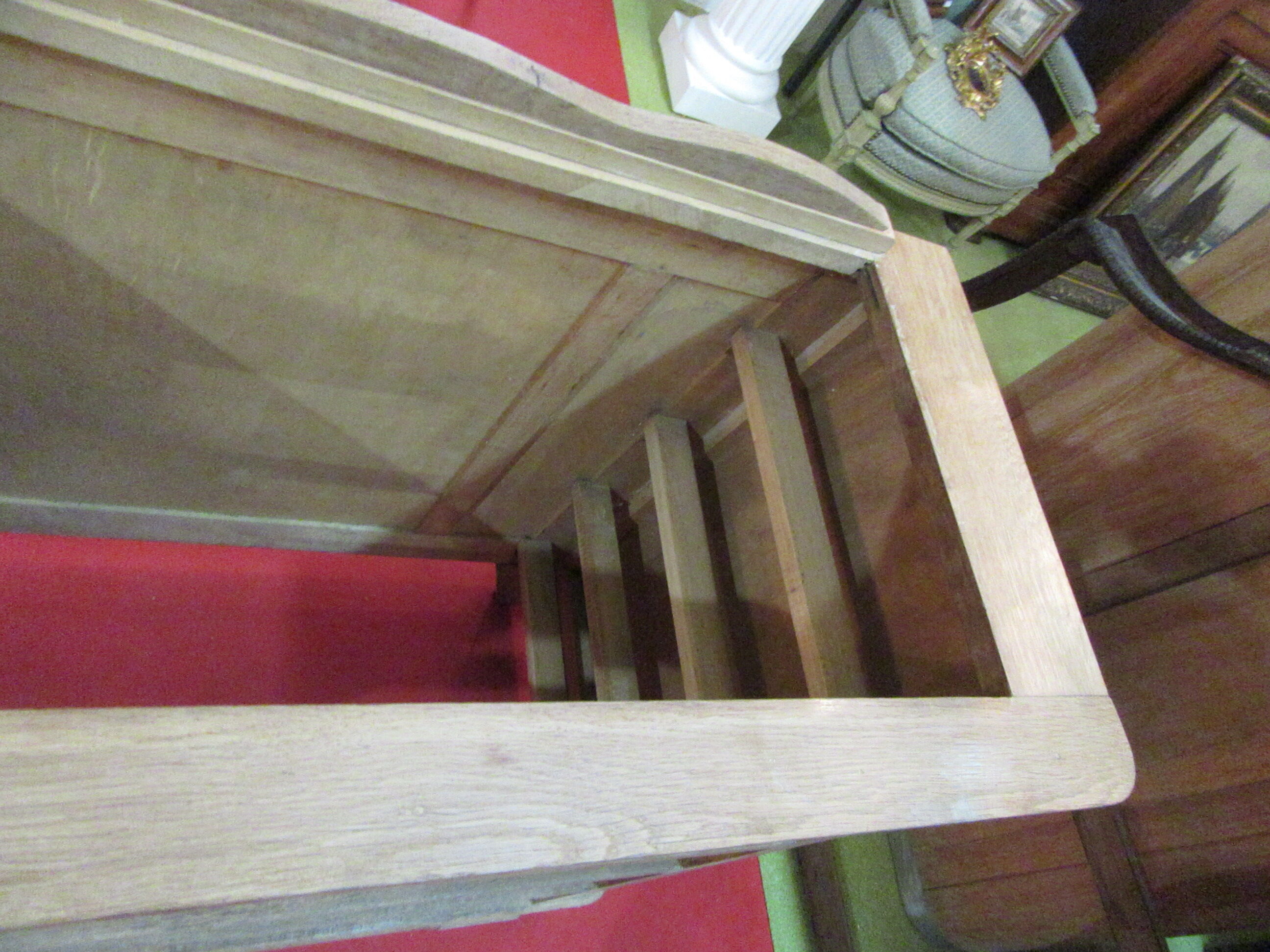 Oak chest of drawers with marble top, 1940-1950