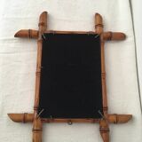 Vintage mirror wooden bamboo 18x24cm way