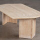 Table basse design vintage travertin