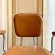 Armchair in chromed metal and tawny skaï 1950s