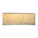 Old counter with sliding doors in raw wood