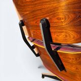 Burgundy Herman Miller Original Rosewood Eames Lounge Chair and Ottoman