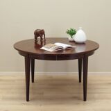 Round rosewood table, Danish design, 1970s, manufacturer: Omann Jun