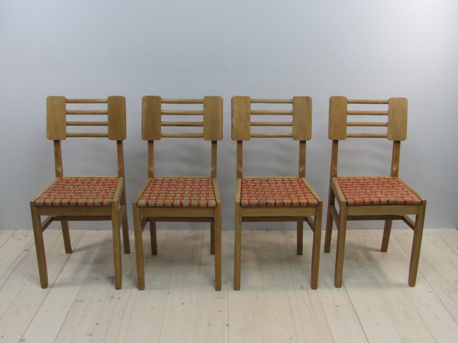 4x vintage dining chairs 1950s by Pierre Cruège