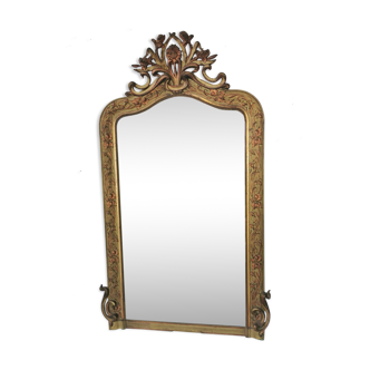 Miroir de cheminée art nouveau 1900 - 83x150cm