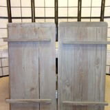 Art-deco table solid oak patina with lime