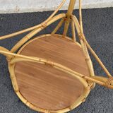 Vintage rattan roundtable
