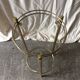 Former sellette tablet gold metal shelf vintage glass trays