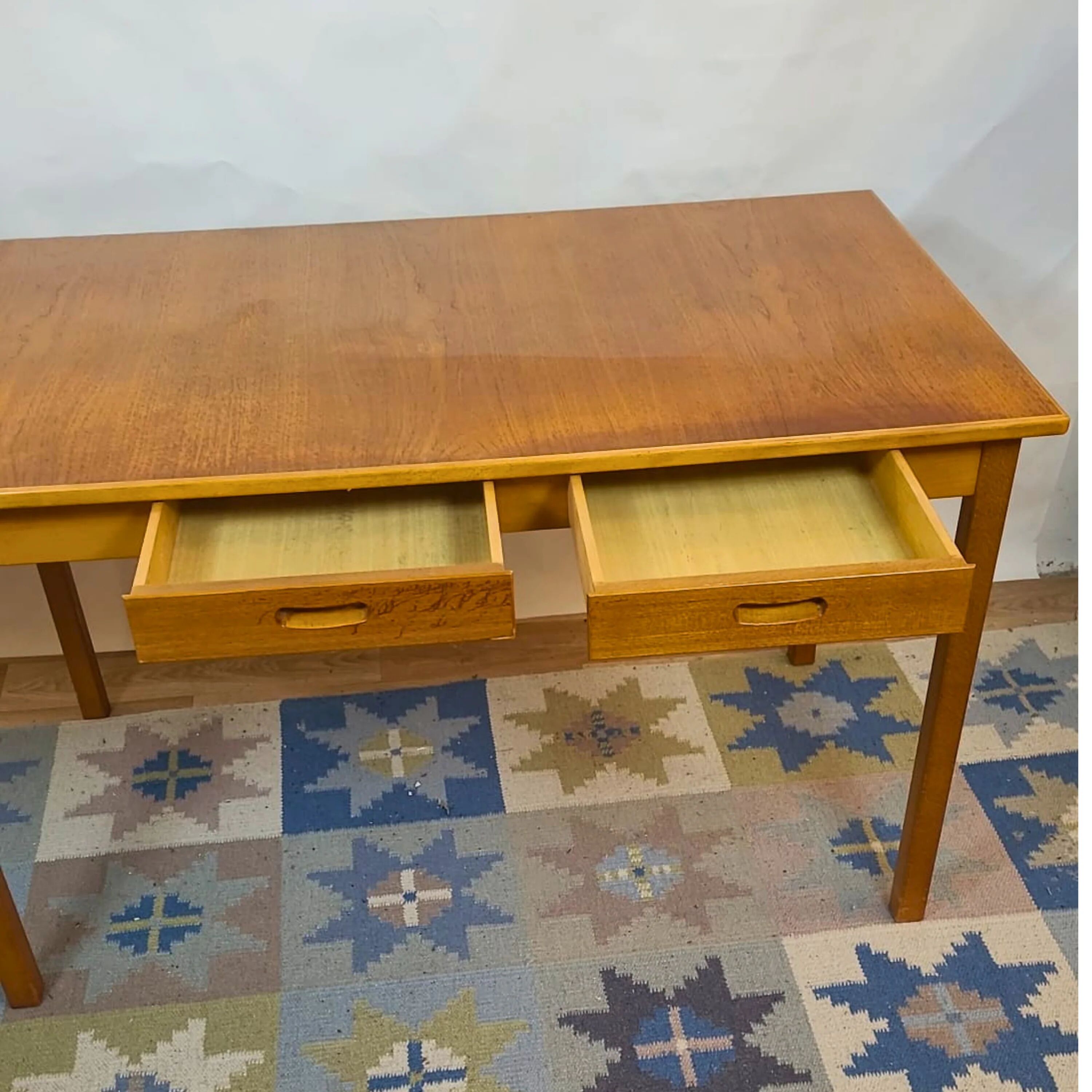 Vintage Scandinavian dining table with extension, stamped Garnas - Sweden - 1960s