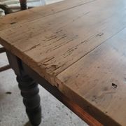 Wooden coffee table with turned legs