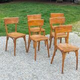 Set of 6 1950s bistro chairs