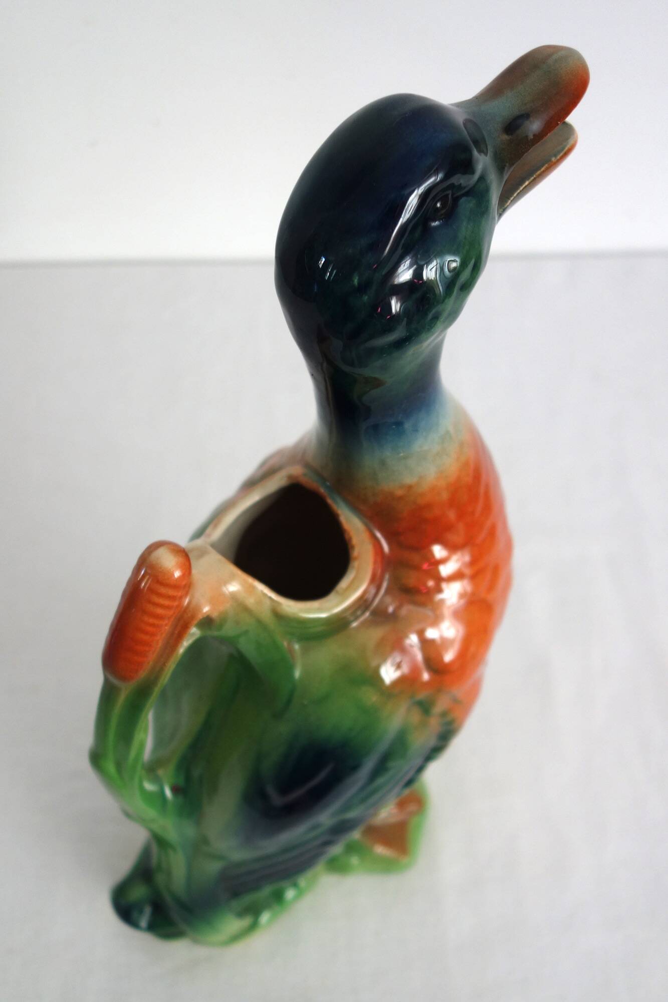 Ancien Pichet Barbotine Canard Saint Clément