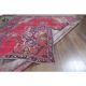 1970s Vintage Persian Handmade Wool Cotton Pink Area Rug  282x397