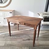 Oak farmhouse table in country style
