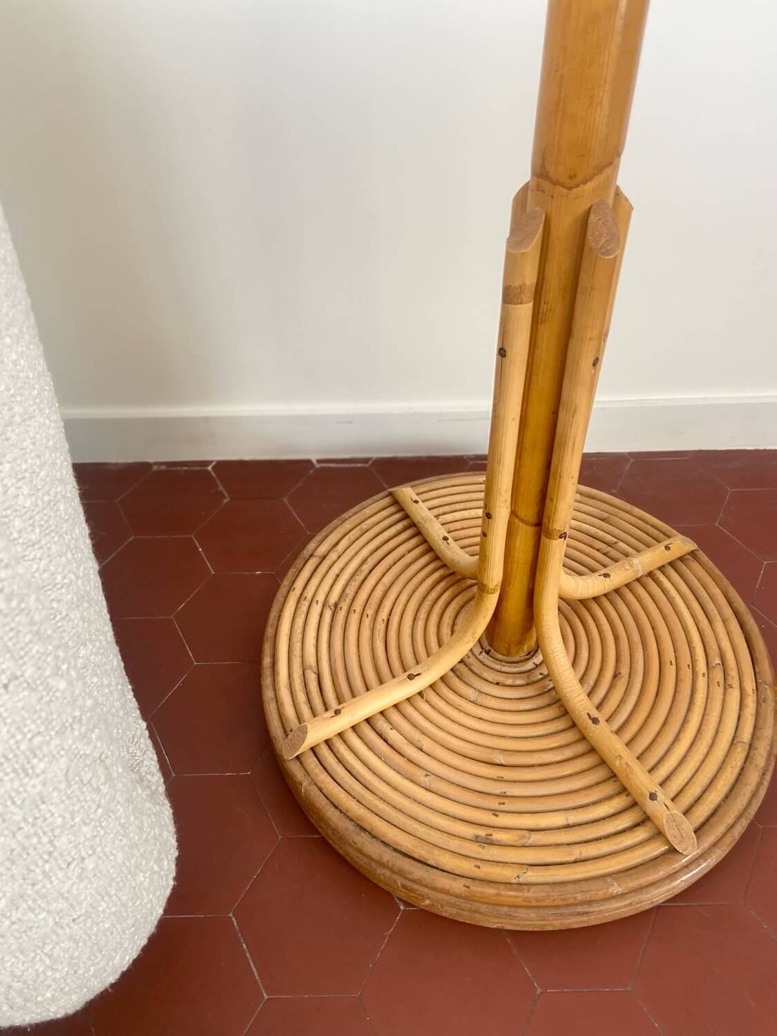 Vintage Rattan Parrot Coat Rack