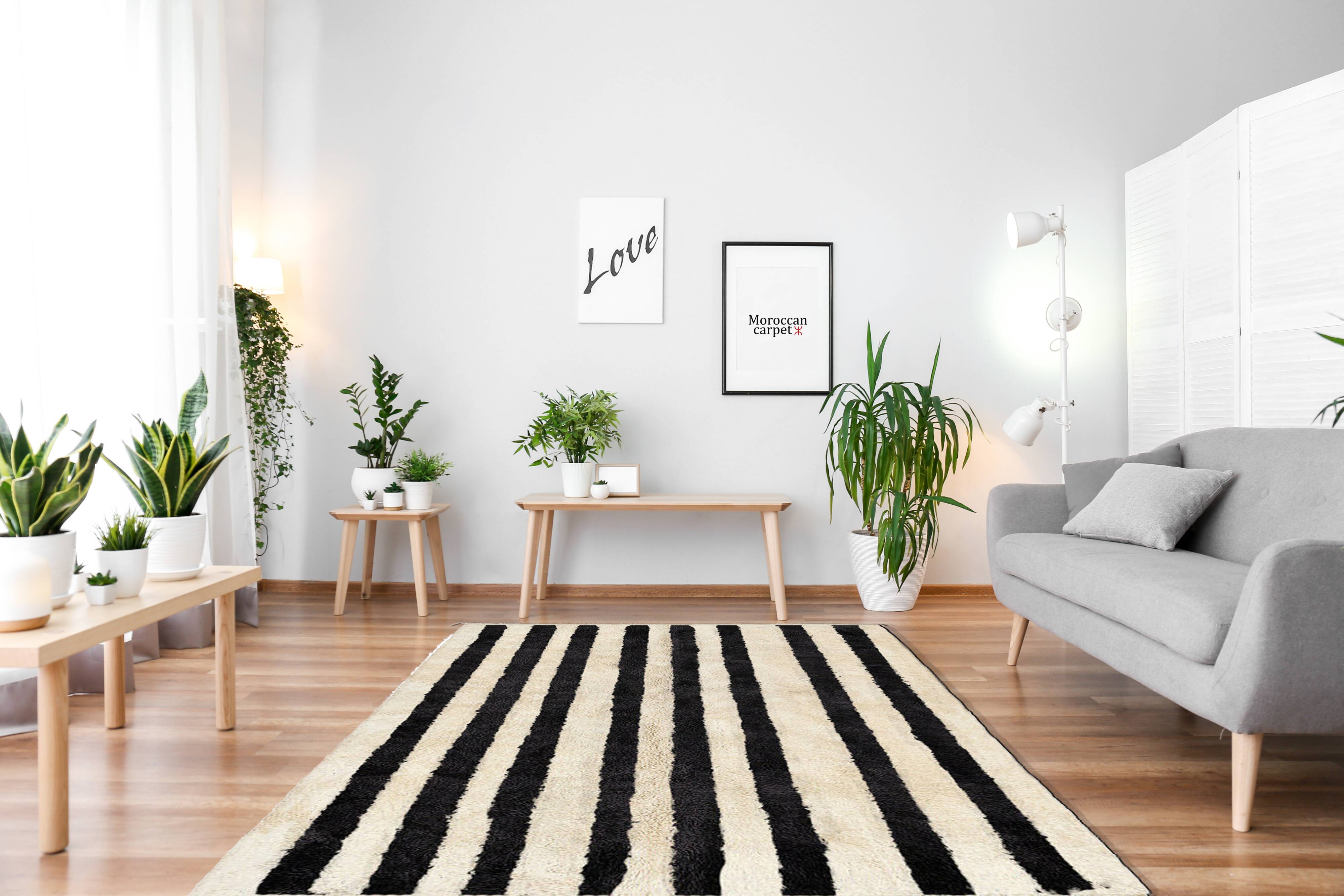 Modern Moroccan carpet white contemporary art 300x370cm