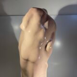 'The Kiss' sculpture by CRIS AGTERBERG, crackled ceramic, Art Deco, ca 1940