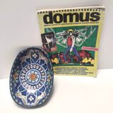 Bol ou centre de table vintage en céramique fait main et peint à la main, Italie