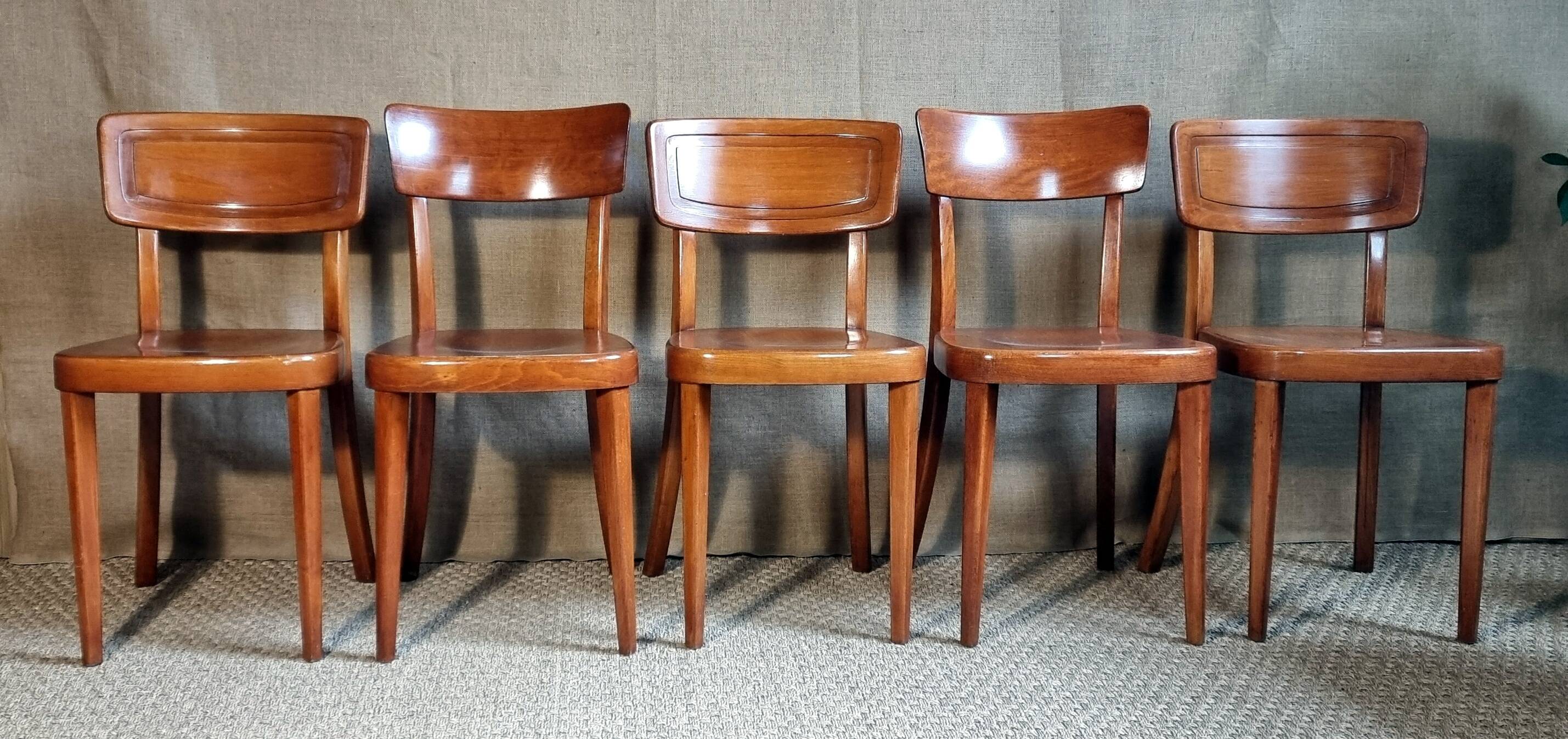 5 Horgen-Glaris bistro chairs from the 60s