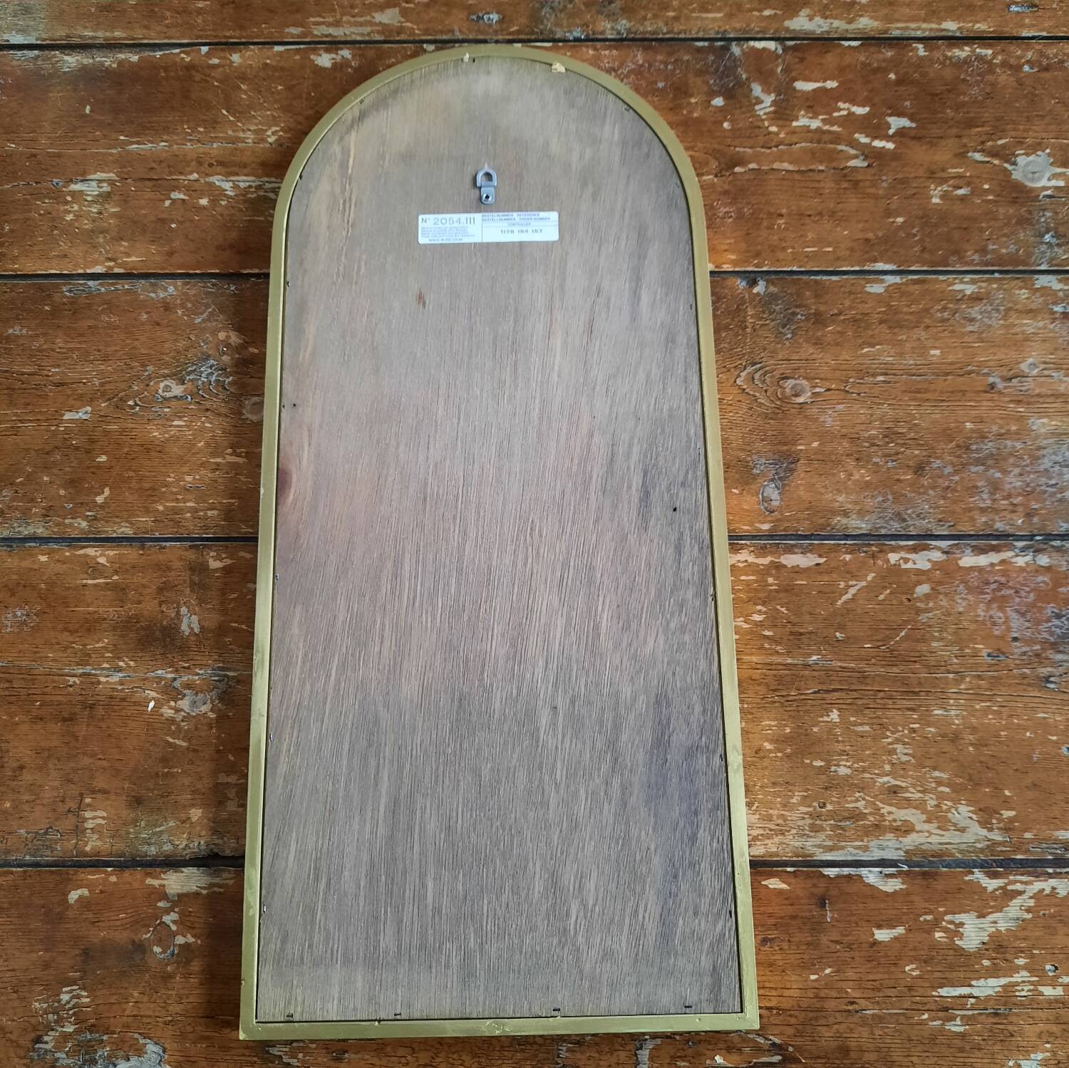 Miroir arcade à pare-closes design Deknudt 1980