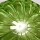 Large Green Bullicante Murano Glass Bowl or Centerpiece with Gold Leaf