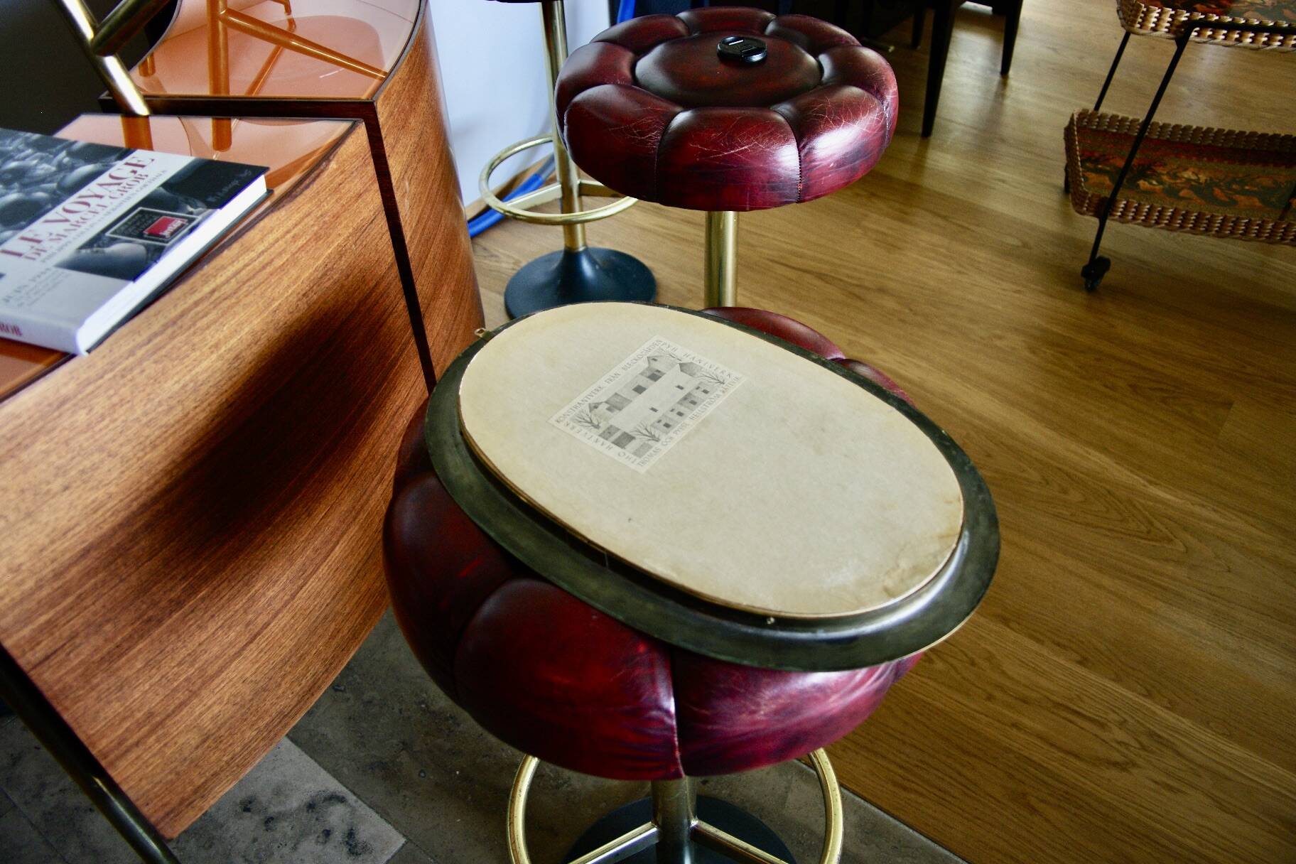 Vintage brass mirror by thomas pysse dk denmark 1950